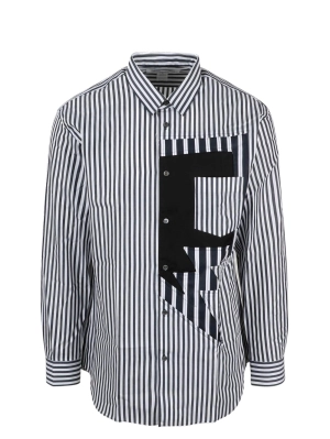 Comme des Garçons Shirt Patchwork Striped Shirt
