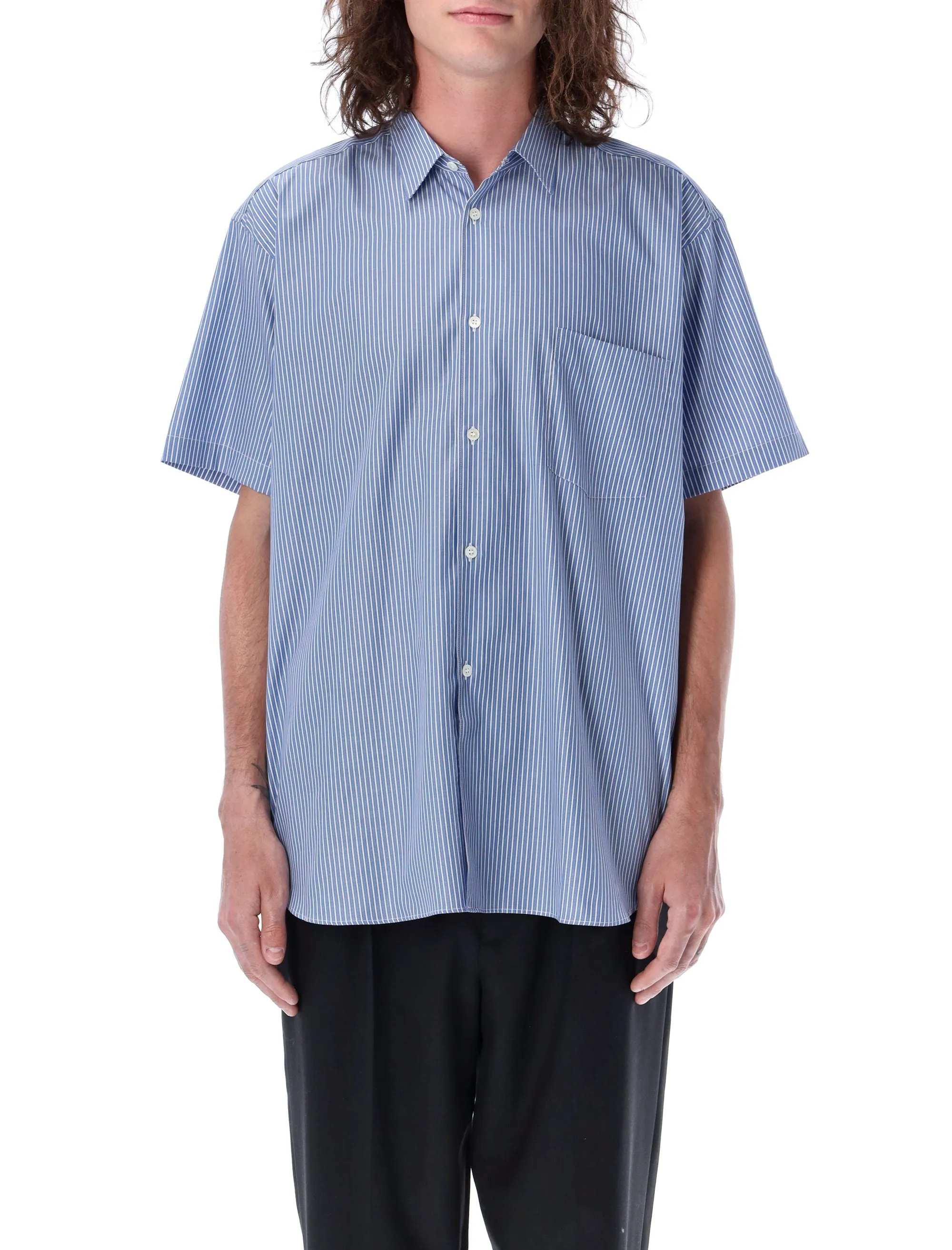Comme des Garçons Shirt Short Sleeved Striped Shirt