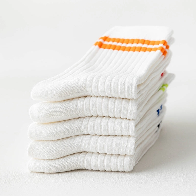 Cotton Socks 5 pairs - C4B 04 Middle Tube Style