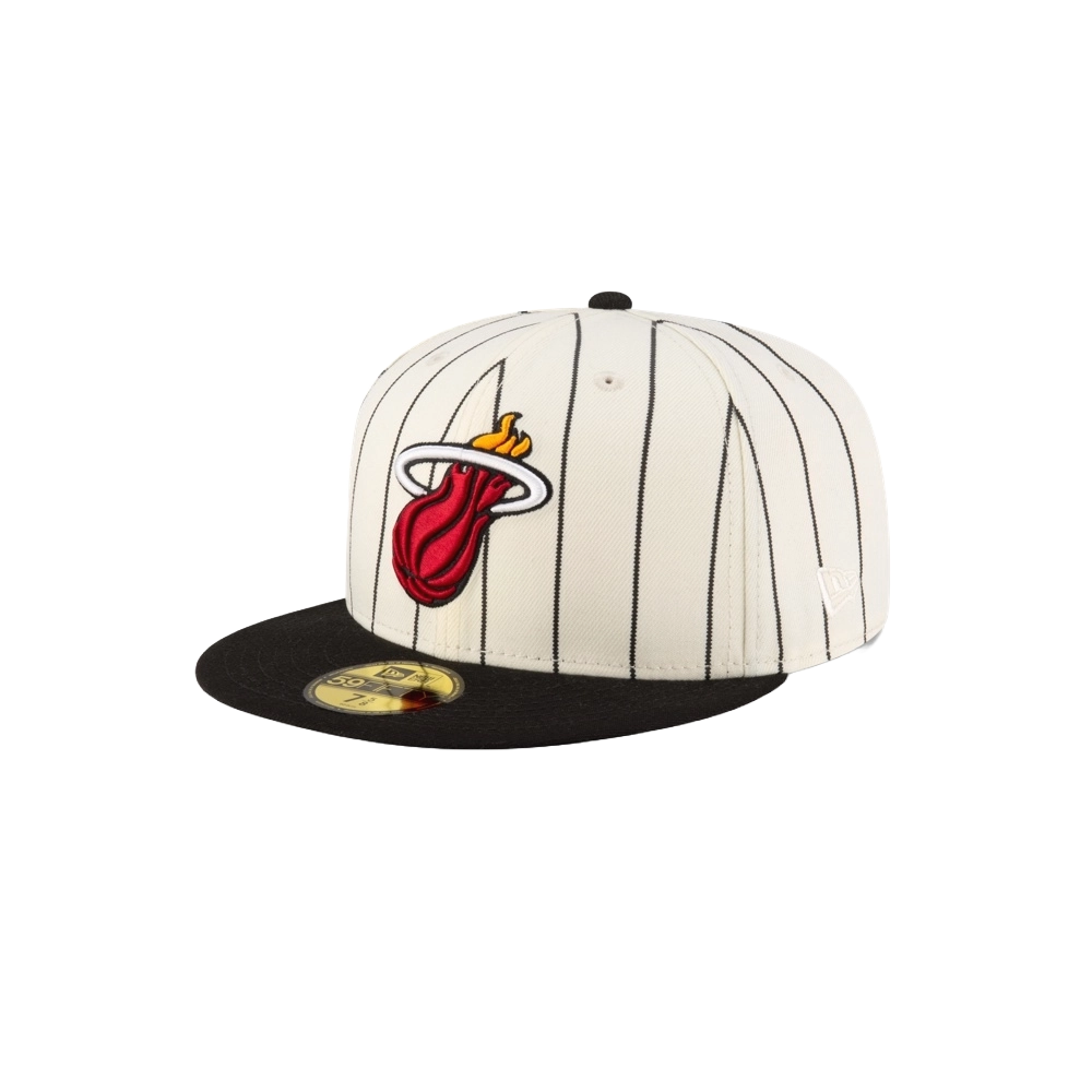 Court Culture Miami HEAT Cream n' Stripes Fitted Hat