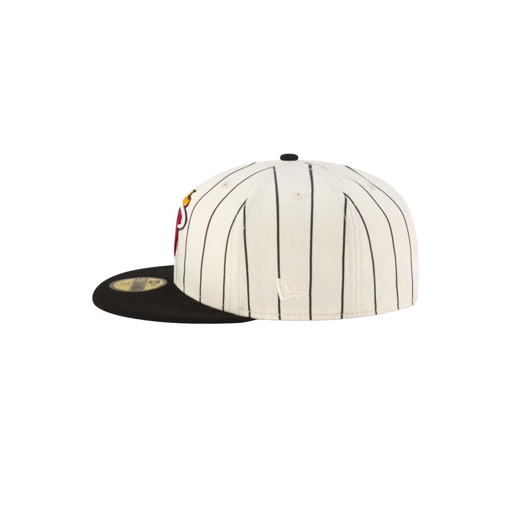 Court Culture Miami HEAT Cream n' Stripes Fitted Hat