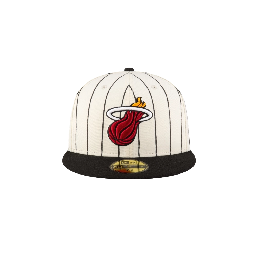 Court Culture Miami HEAT Cream n' Stripes Fitted Hat