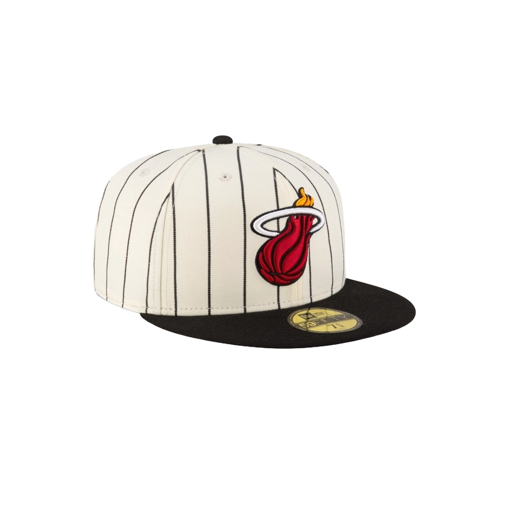 Court Culture Miami HEAT Cream n' Stripes Fitted Hat