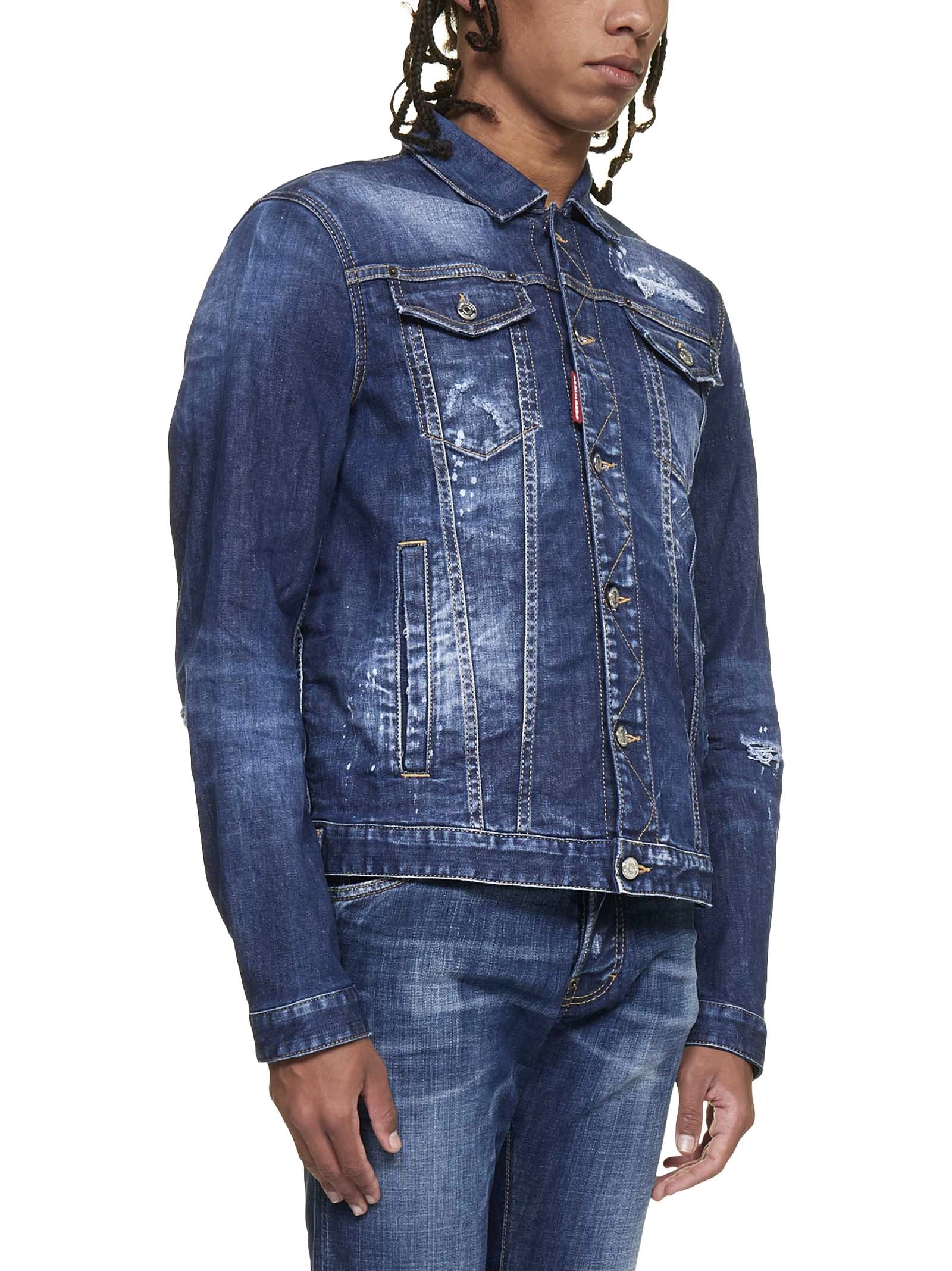 Dsquared2 Distressed Denim Jacket