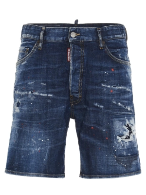Dsquared2 Distressed Denim Shorts