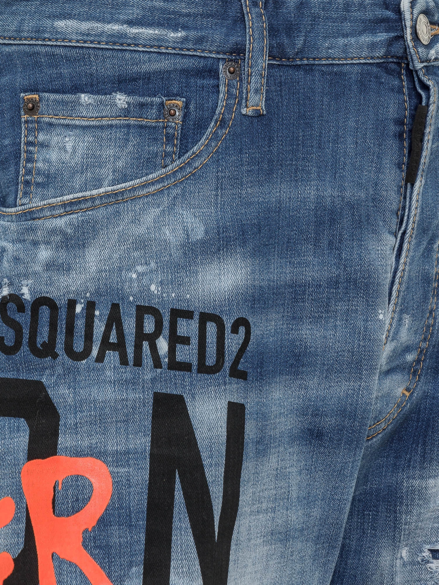 Dsquared2 Distressed Denim Shorts
