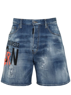 Dsquared2 Distressed Denim Shorts