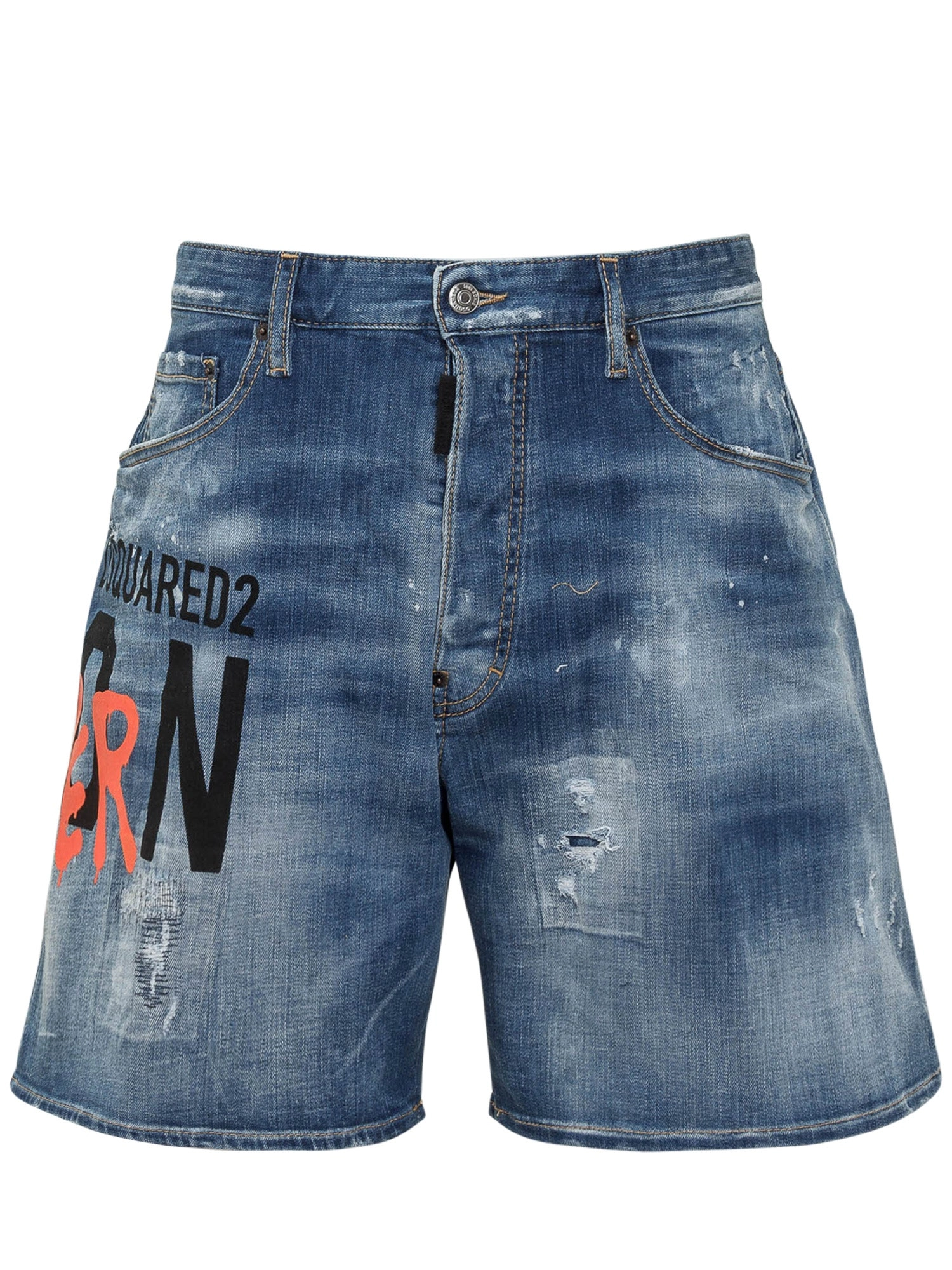 Dsquared2 Distressed Denim Shorts