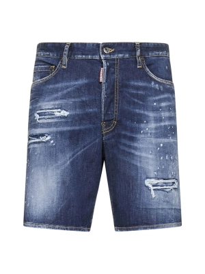 Dsquared2 Distressed Effect Denim Shorts