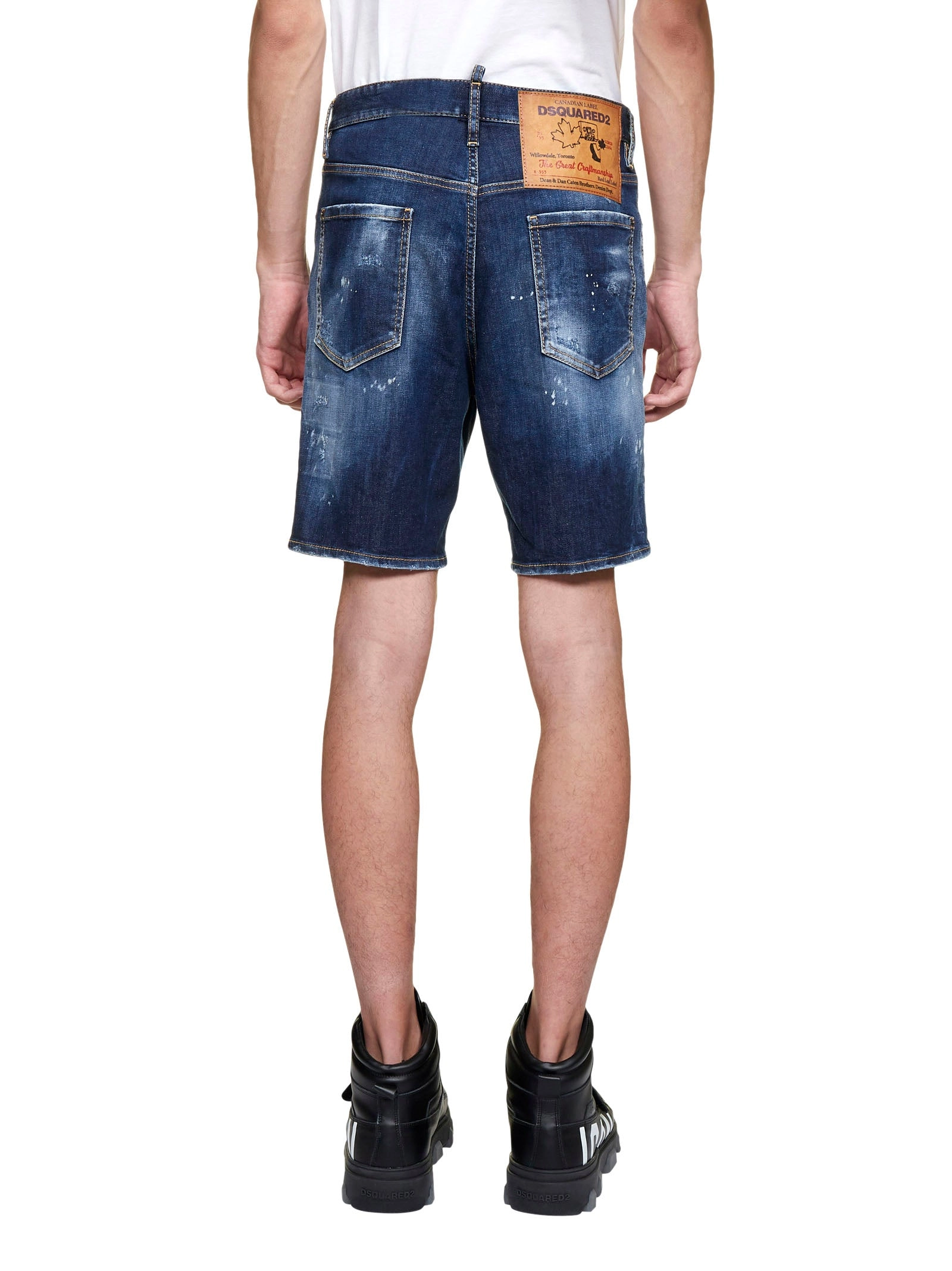 Dsquared2 Distressed Effect Denim Shorts