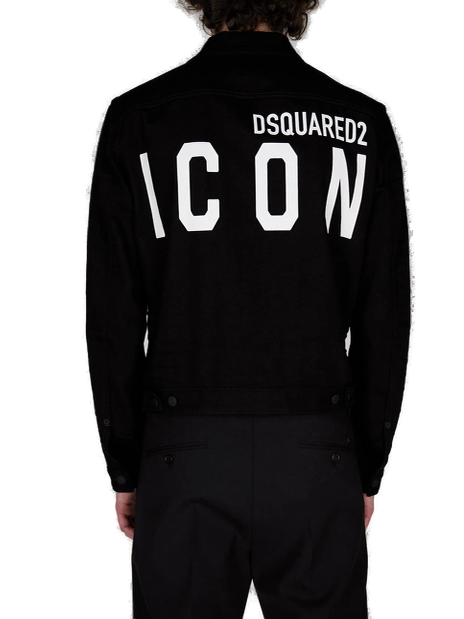 Dsquared2 Icon Logo Printed Denim Jacket