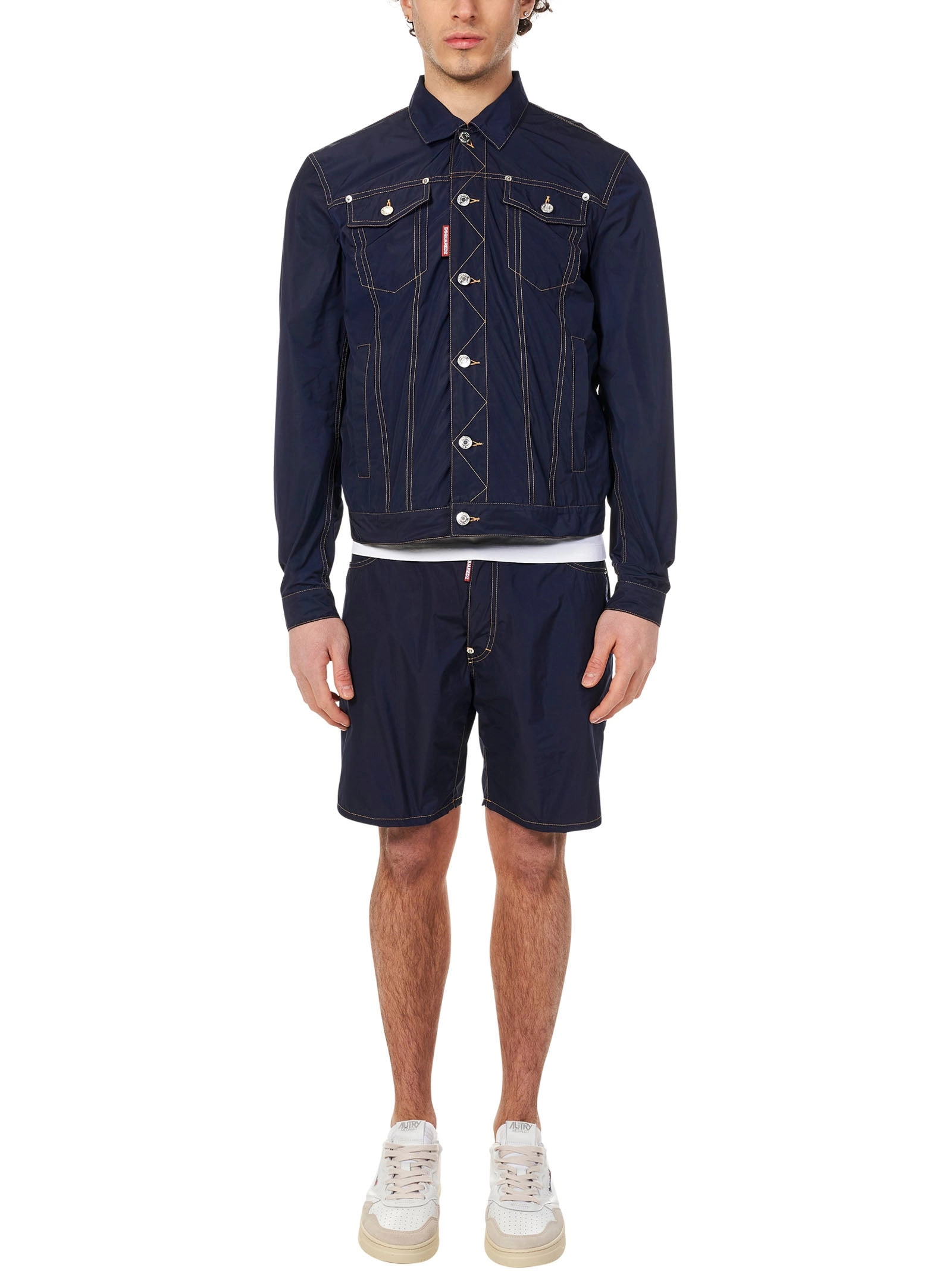 Dsquared2 Logo Patch Button Fastening Jacket