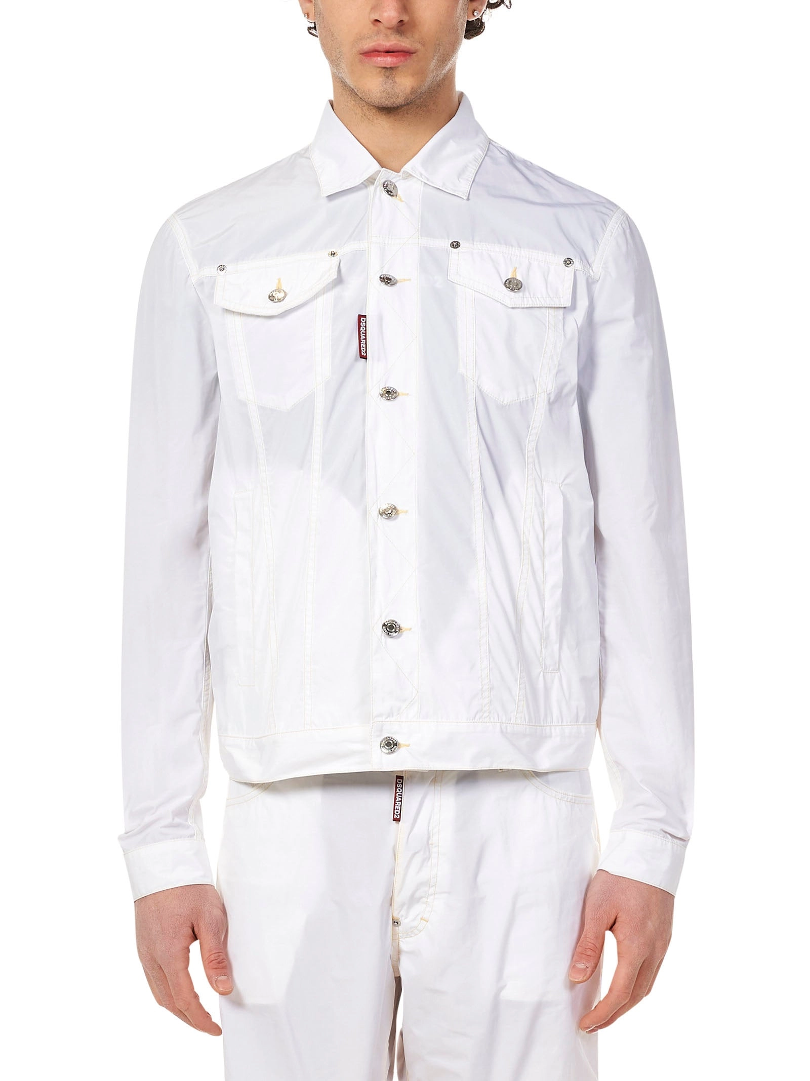 Dsquared2 Logo Patch Button Fastening Jacket