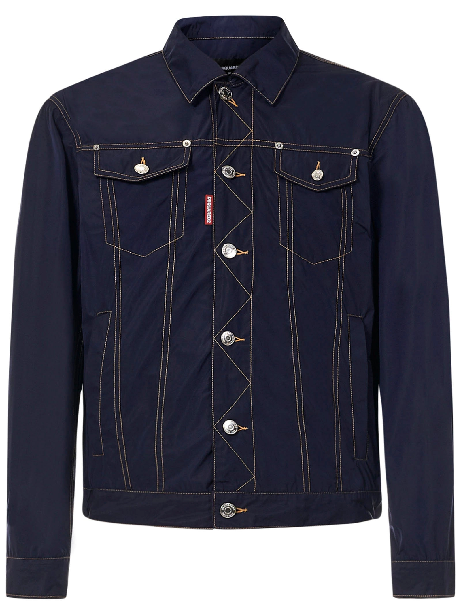 Dsquared2 Logo Patch Button Fastening Jacket