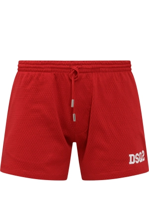 Dsquared2 Logo Print Mesh Panelled Track Shorts