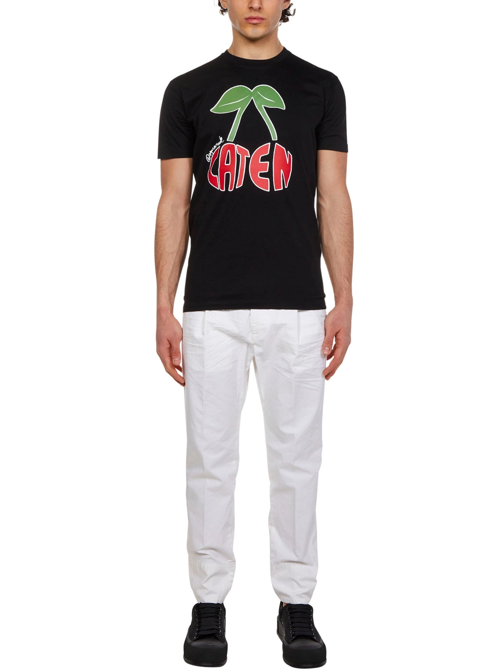 Dsquared2 Logo Print Straight Leg Trousers