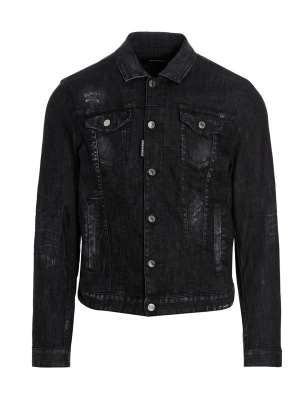 Dsquared2 Logo Printed Denim Jacket