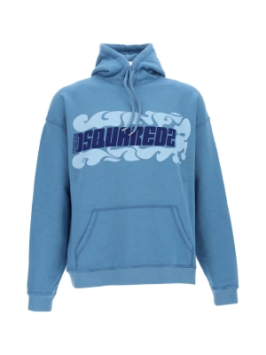 Dsquared2 Logo Printed Drawstring Hoodie