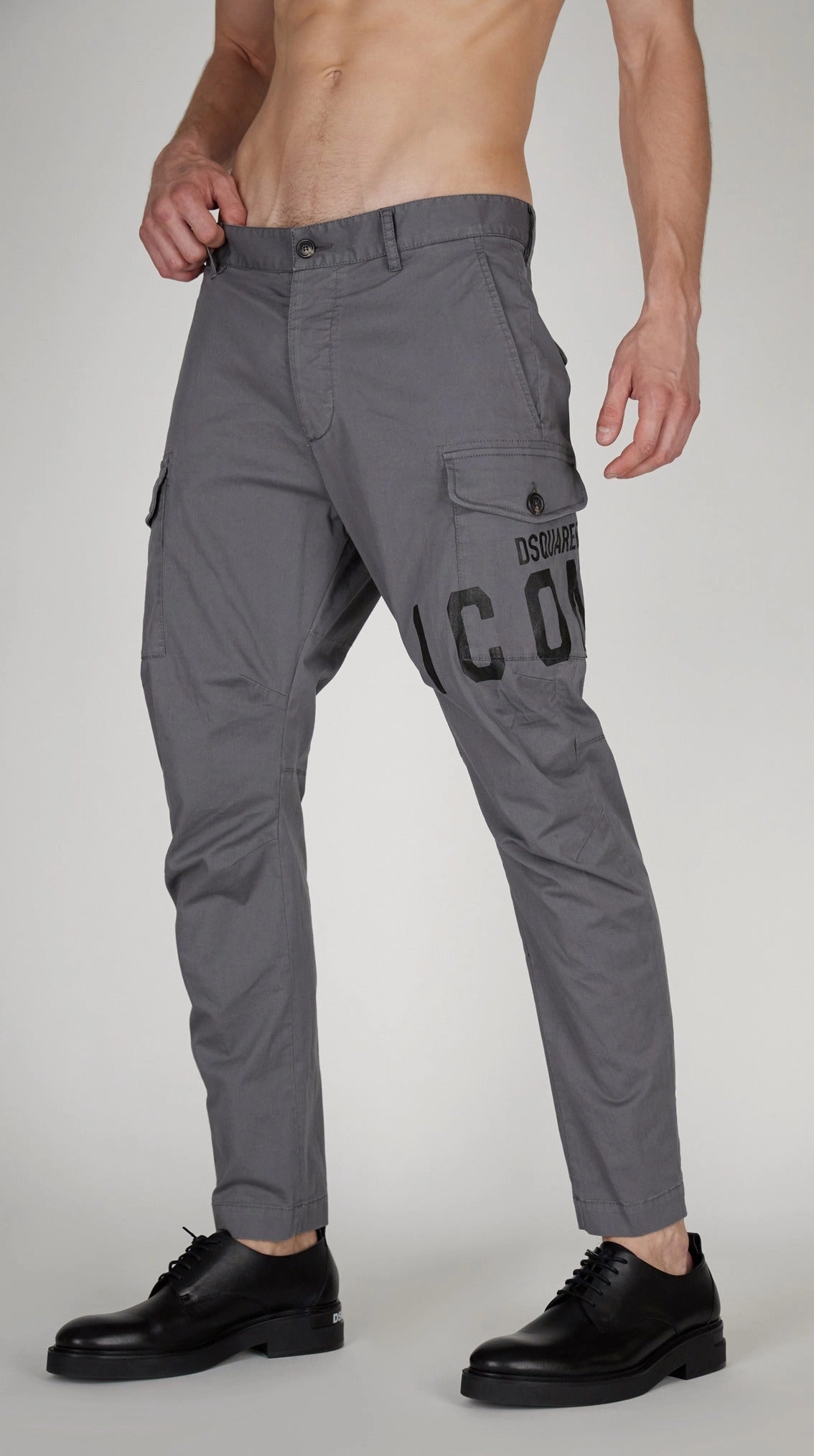 Dsquared2 Logo Printed Tapered Leg Cargo Trousers