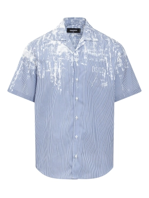 Dsquared2 Striped Curved Hem Shirt