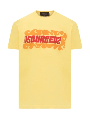Dsquared2 Wave Logo Print Crewneck T-Shirt