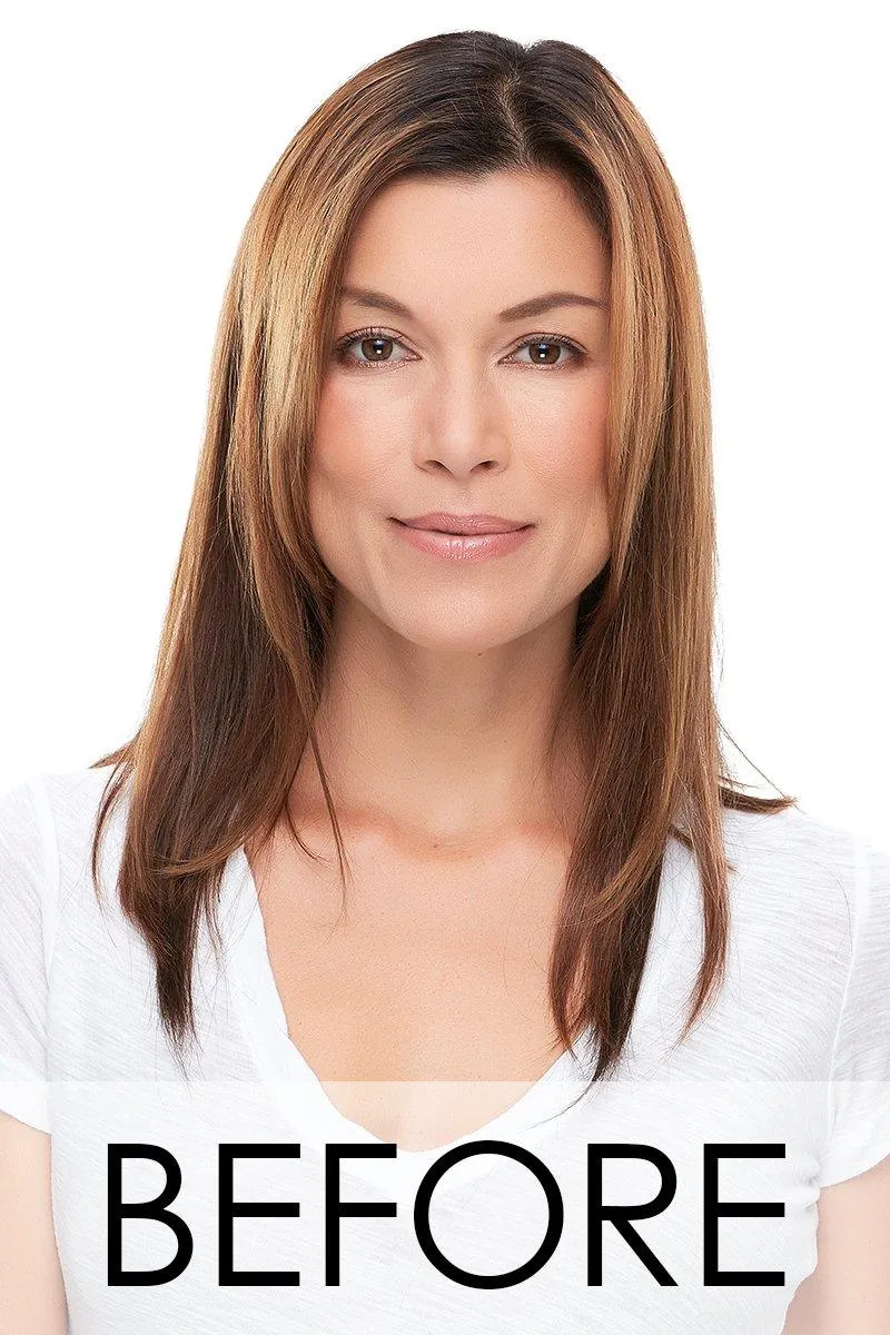 EasiCrown 18" HH Hairpiece by easiHair |Human Hair (Monofilament Base)