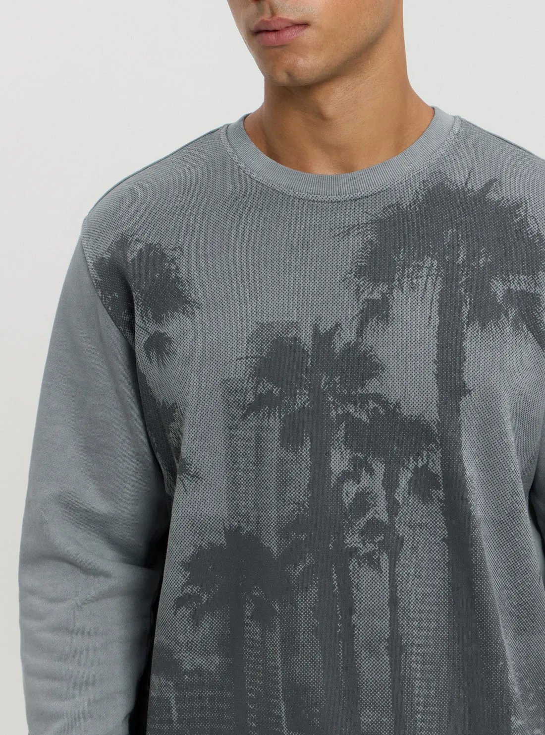 Eco Grey Palm Jumper