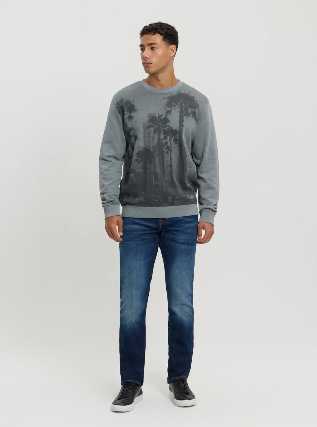 Eco Grey Palm Jumper