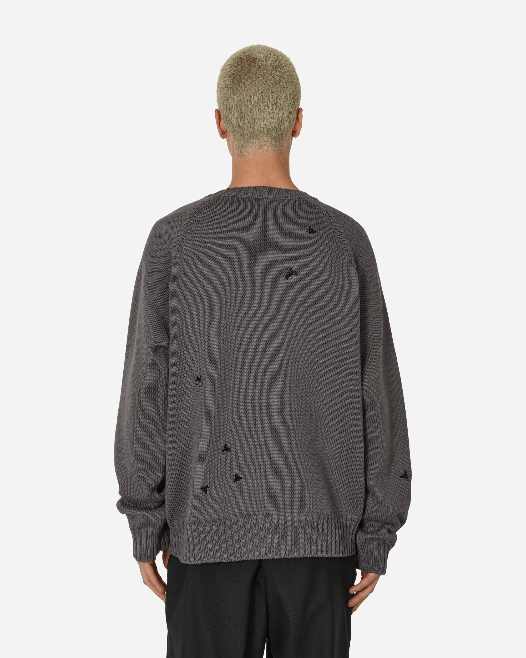 Embroidered Crewneck Sweater Grey