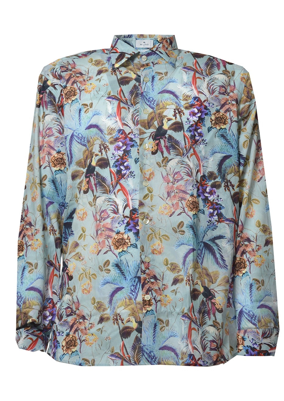 Etro Floral Print Long-Sleeved Shirt