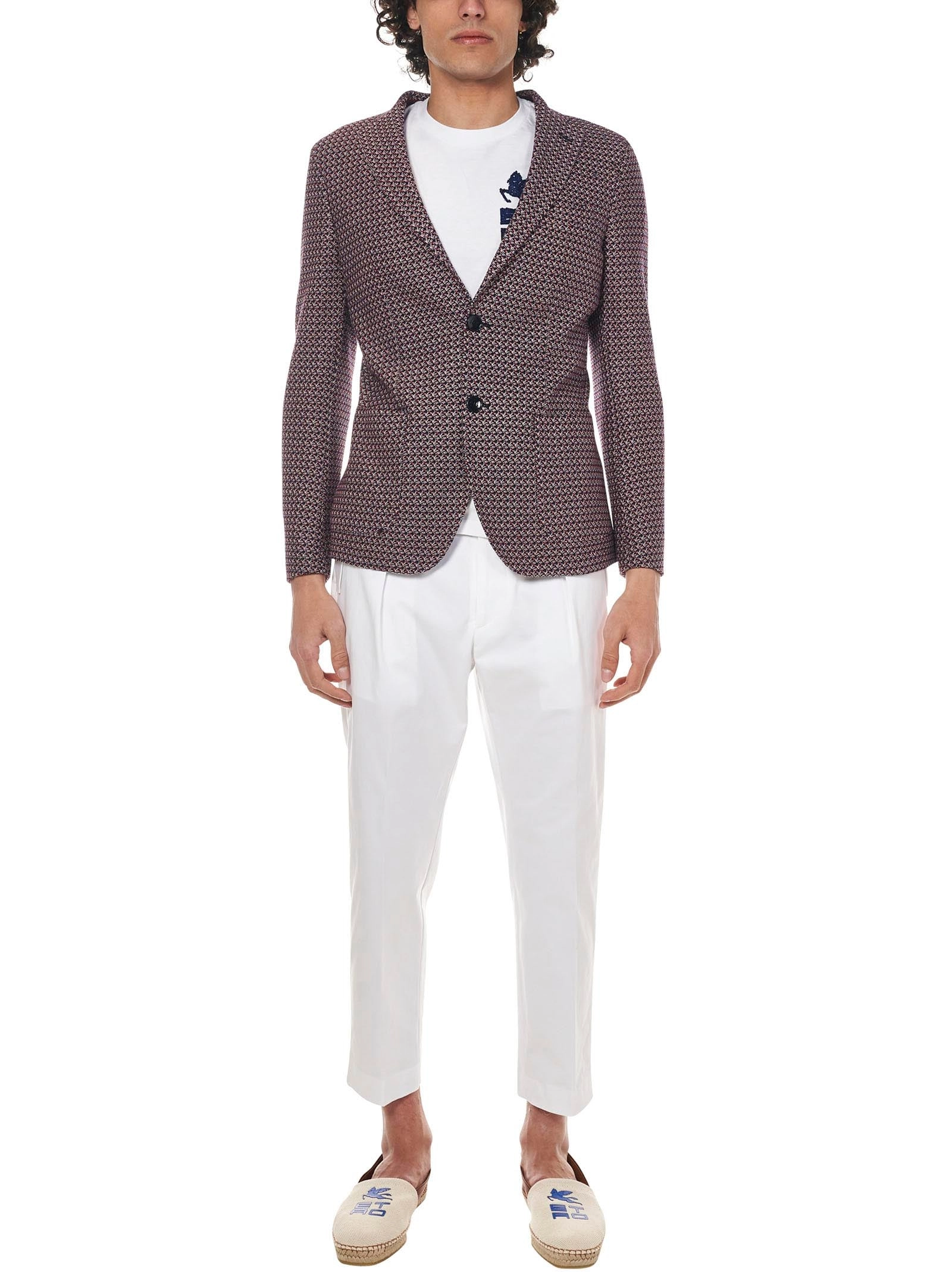 Etro Jersey Piquet Single-Breasted Blazer