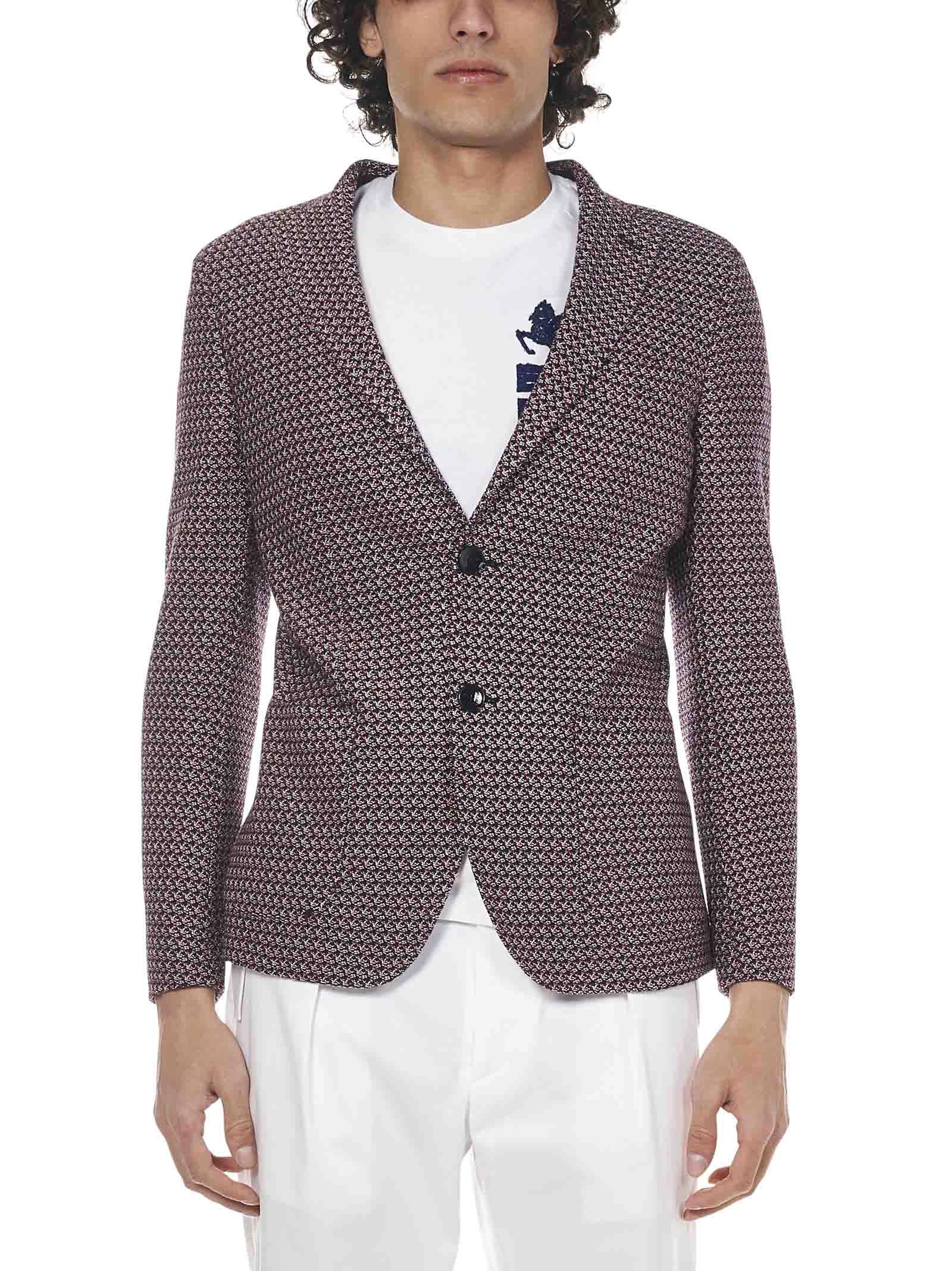 Etro Jersey Piquet Single-Breasted Blazer