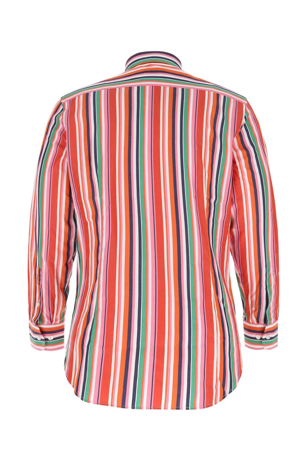 Etro Logo Embroidered Striped Shirt