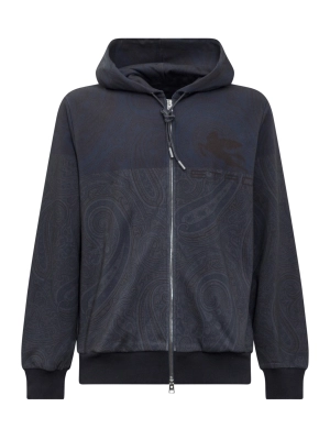 Etro Logo Printed Zipped Hoodie