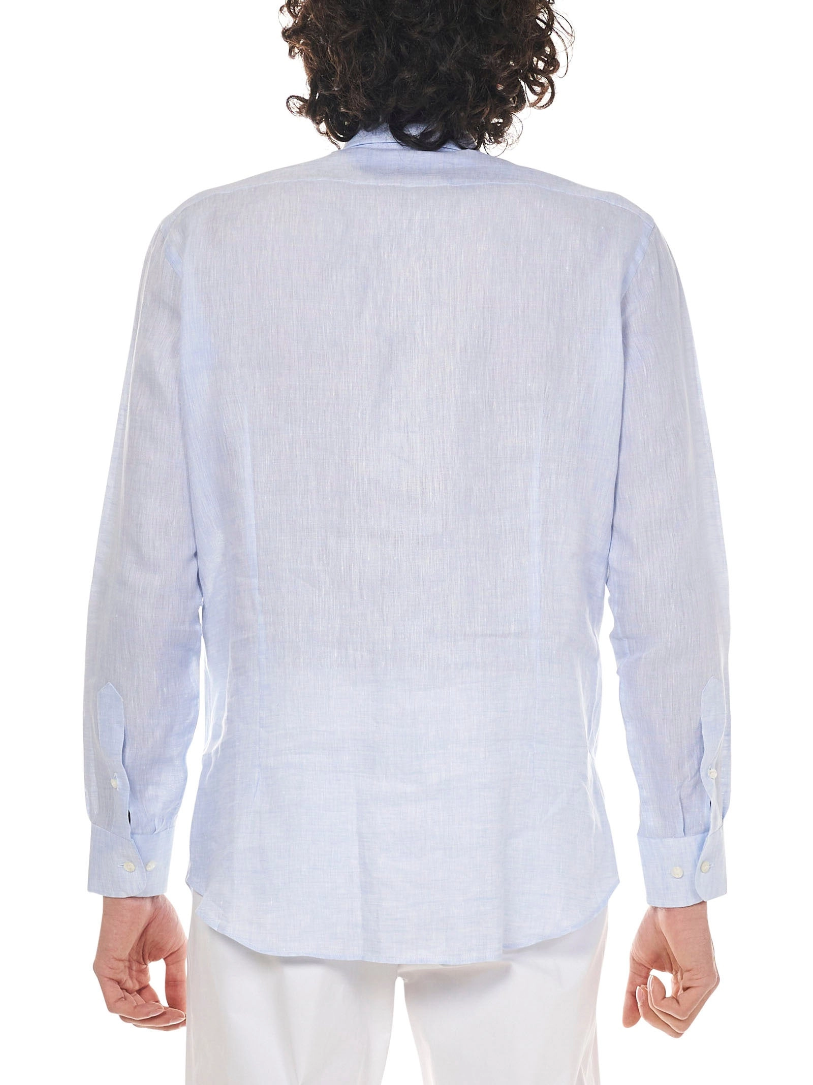 Etro Long-Sleeve Logo Embroidered Shirt