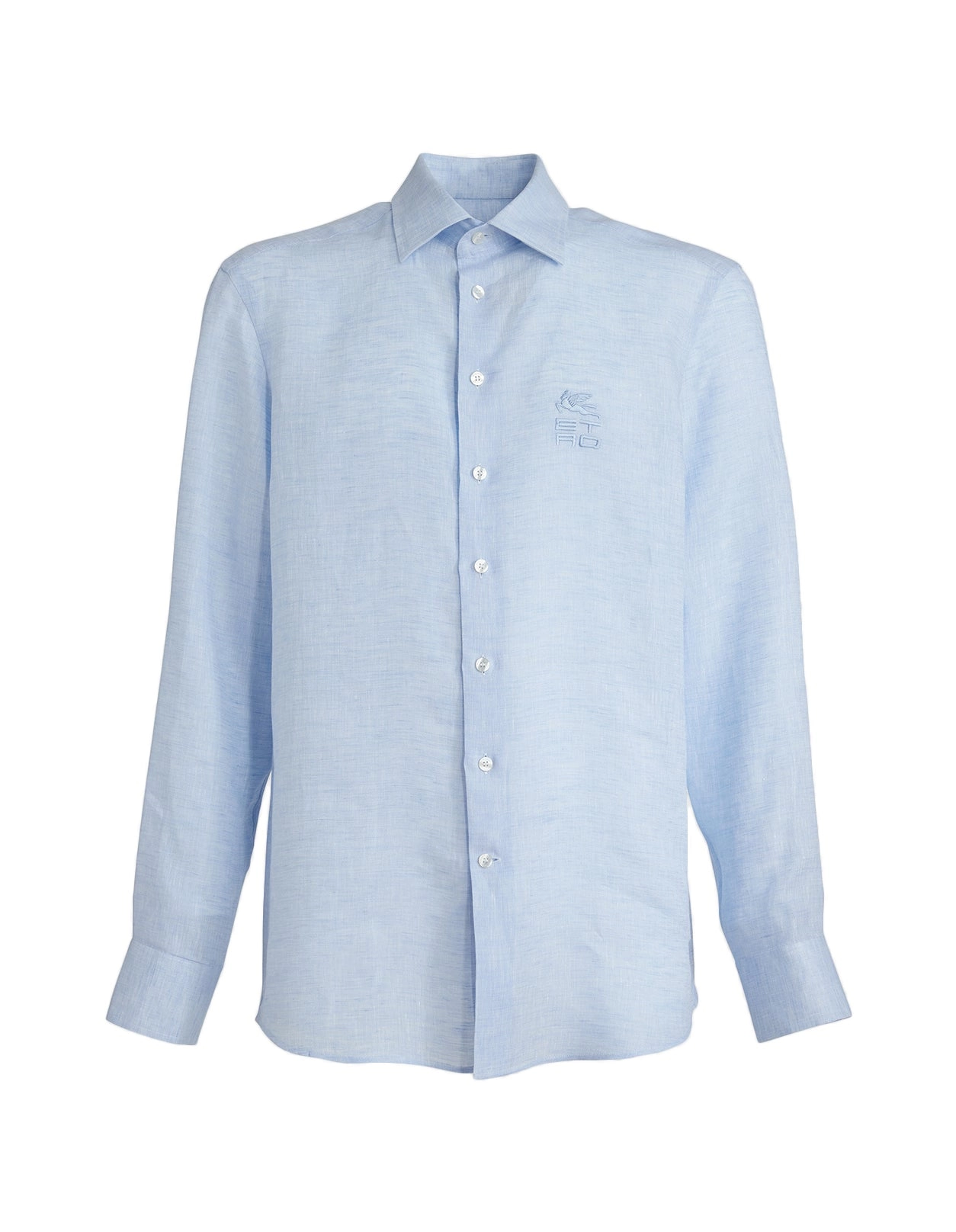 Etro Long-Sleeve Logo Embroidered Shirt