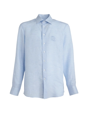 Etro Long-Sleeve Logo Embroidered Shirt
