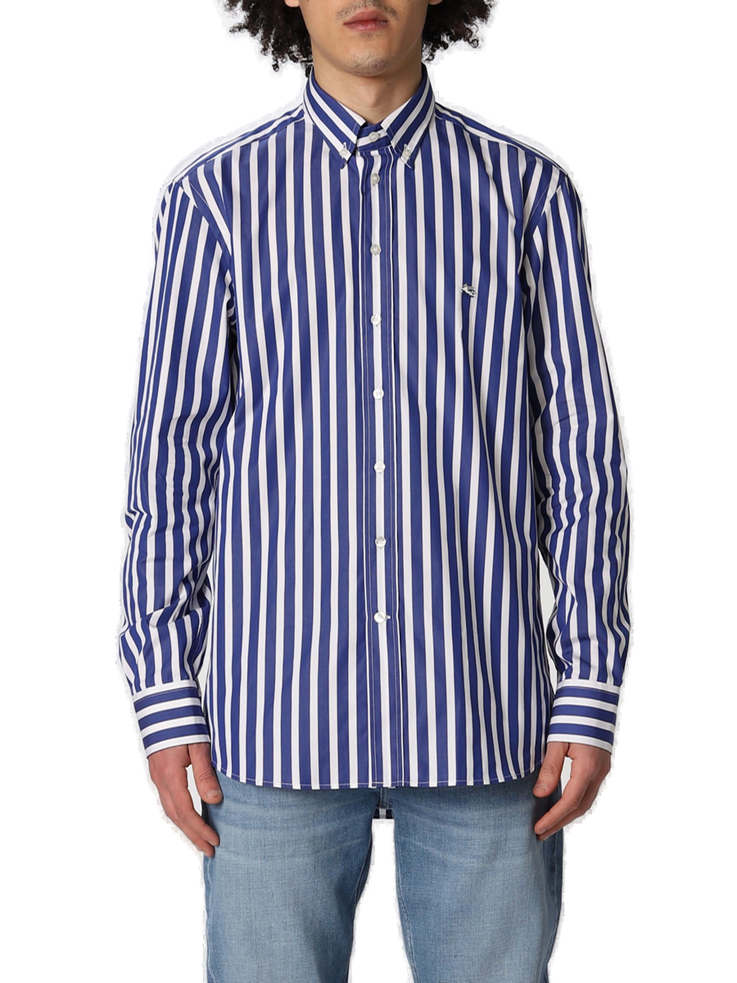 Etro Long-Sleeved Striped Shirt