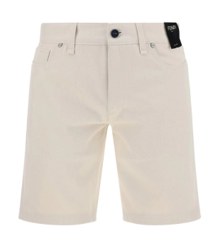 Fendi Logo Patch Bermuda Denim Shorts