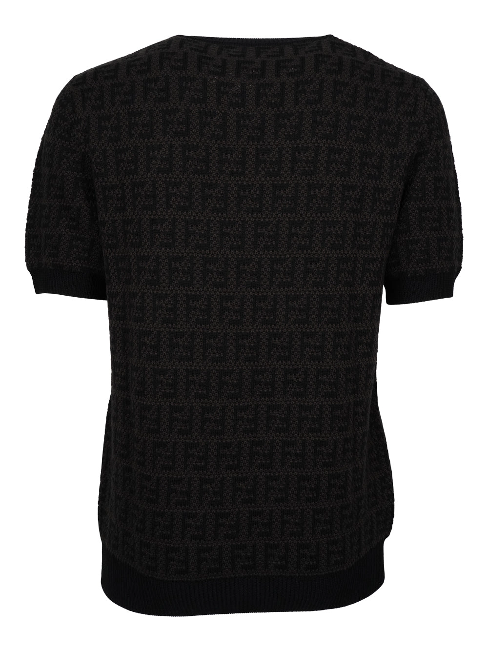 Fendi Monogram Short-Sleeved Knit T-Shirt