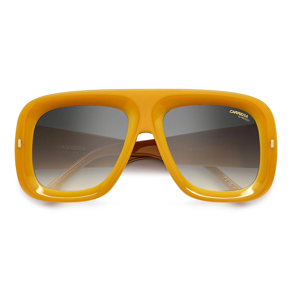 Flaglab 18 Two-Tone Oversized Shield Sunglasses