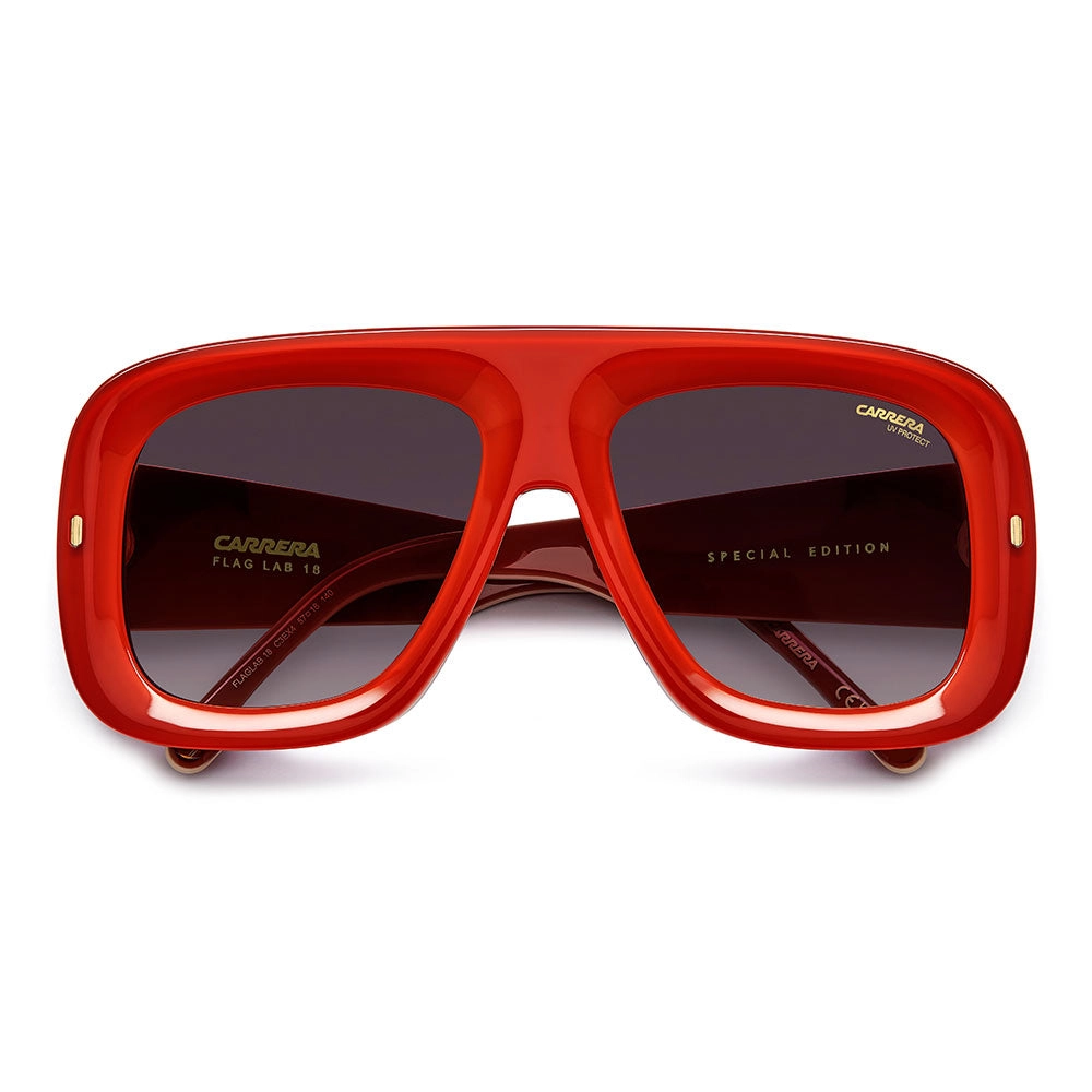 Flaglab 18 Two-Tone Oversized Shield Sunglasses