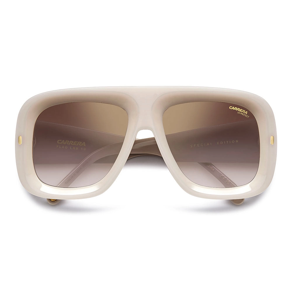 Flaglab 18 Two-Tone Oversized Shield Sunglasses