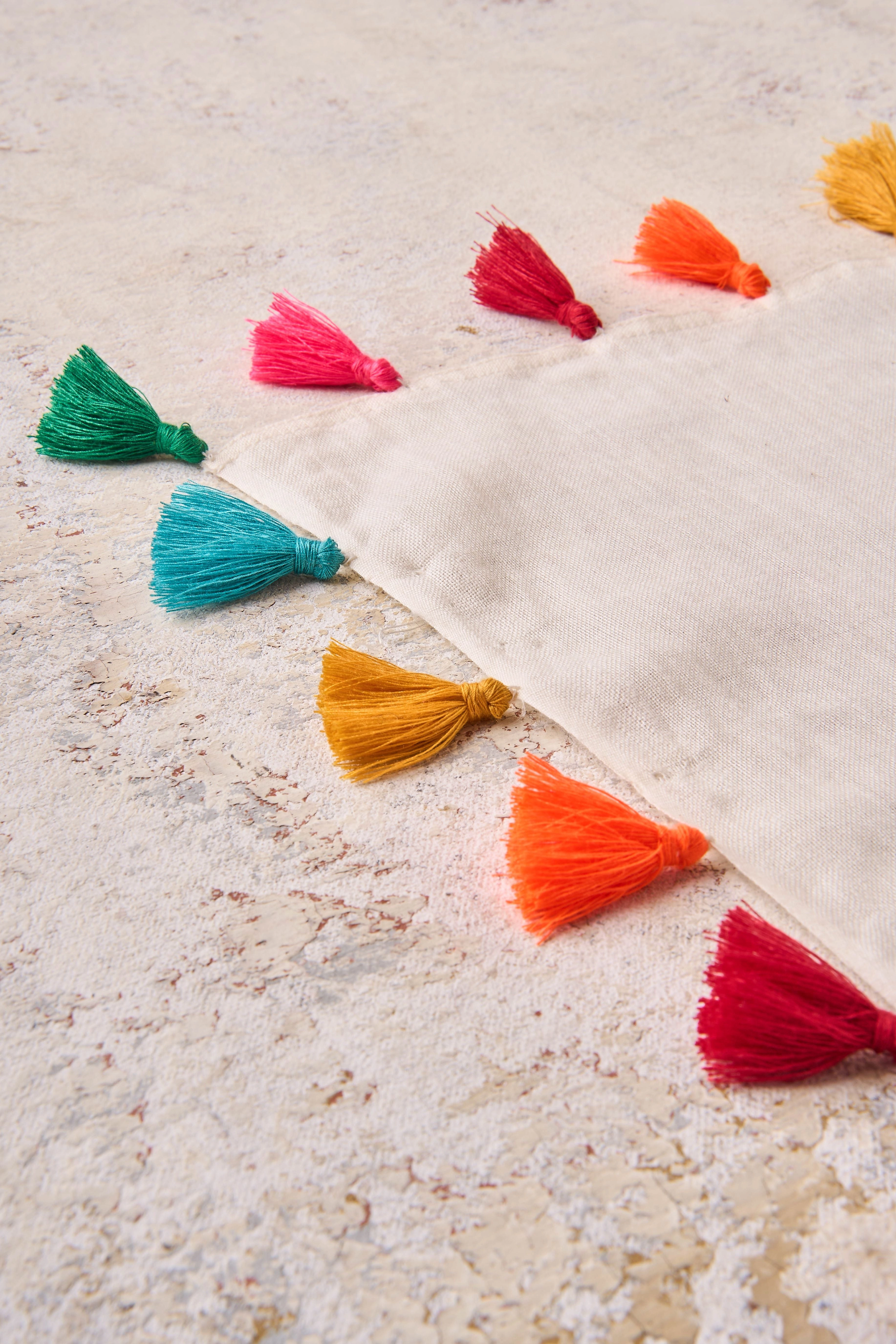 Fluoro Pom Trim Scarf - Multi