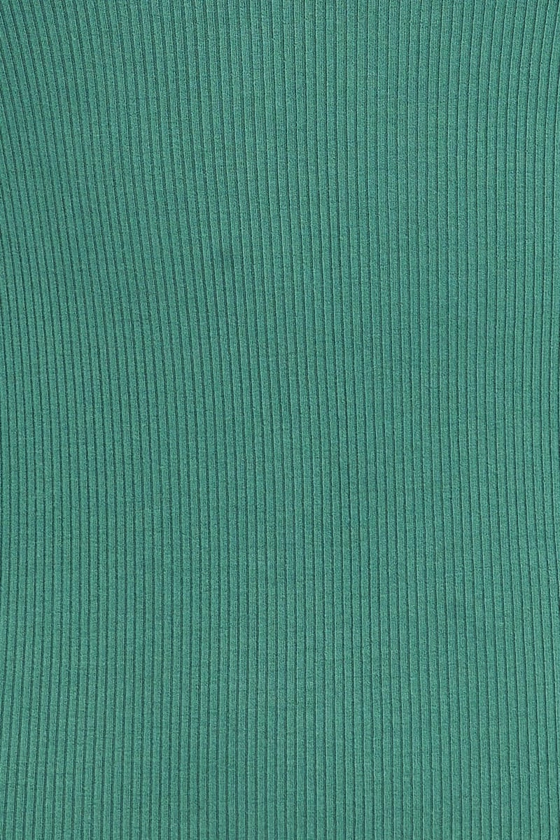 Green Ribbed Dress Sleeveless Bodycon