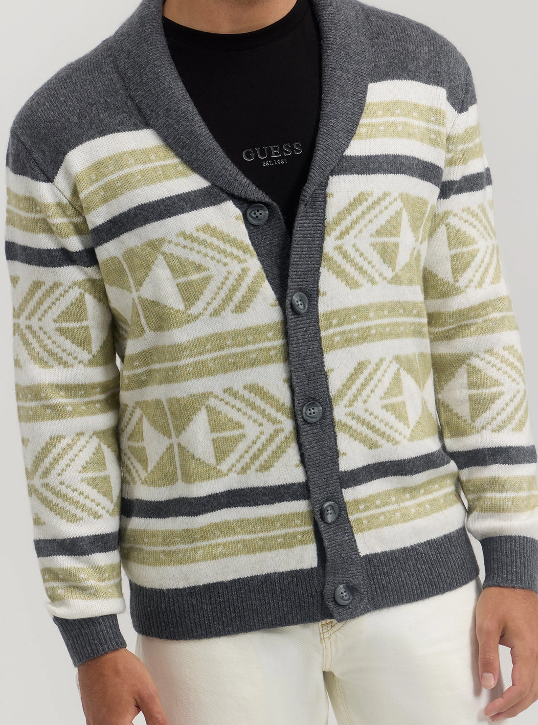 Grey Efrem Knit Cardigan