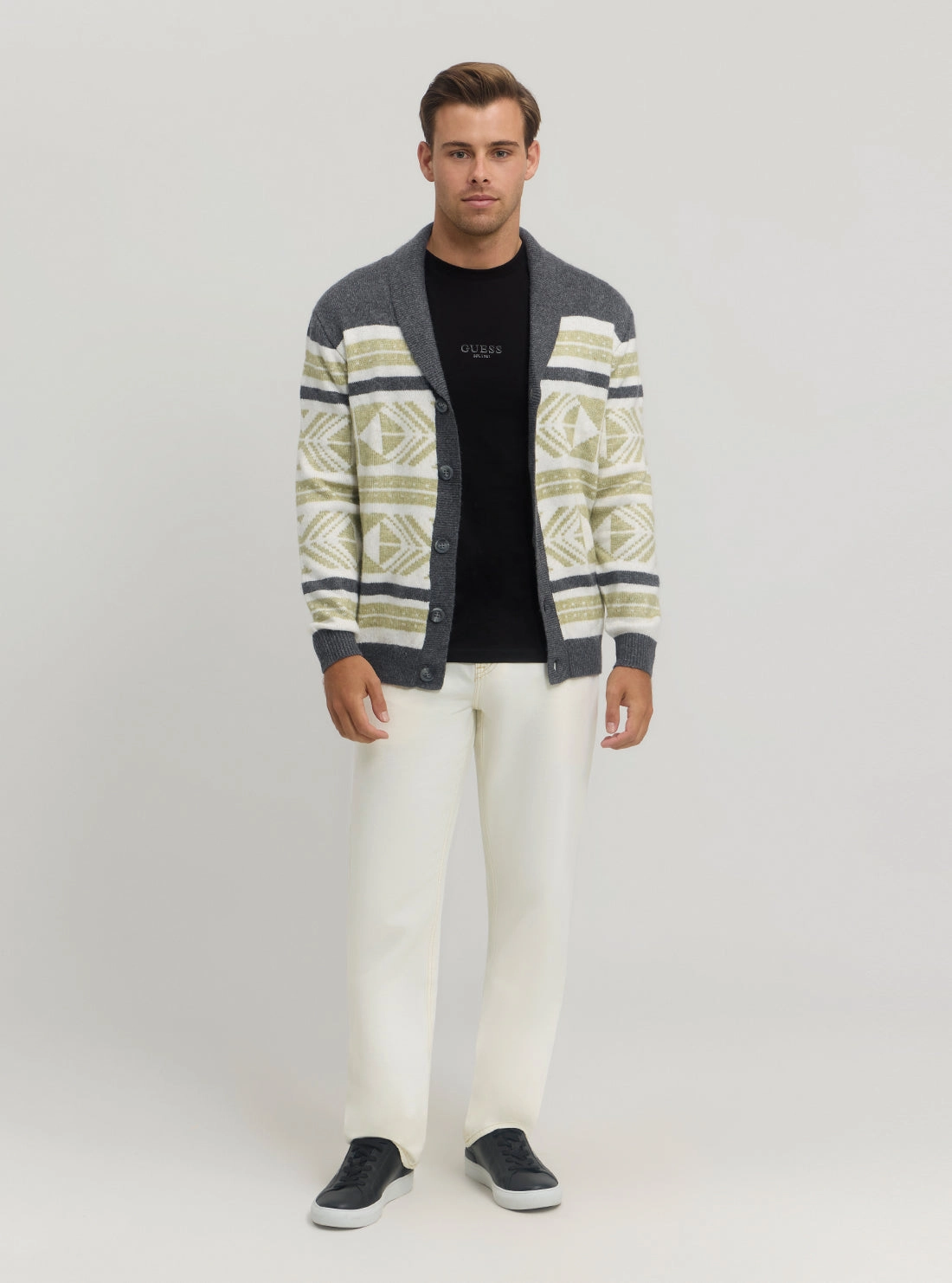 Grey Efrem Knit Cardigan