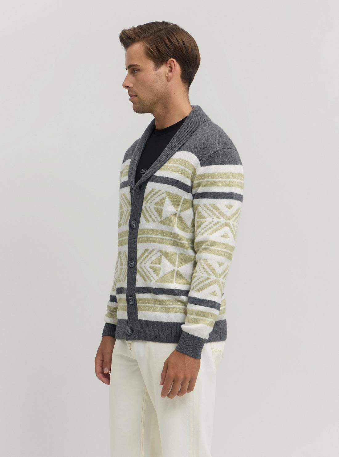 Grey Efrem Knit Cardigan