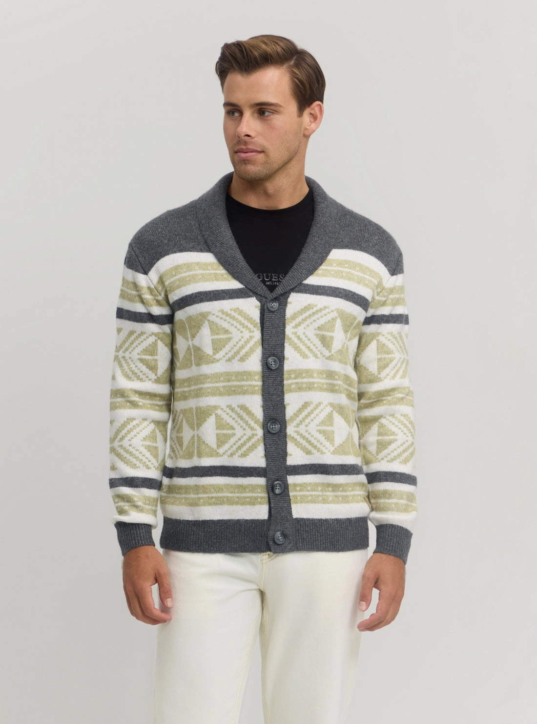 Grey Efrem Knit Cardigan