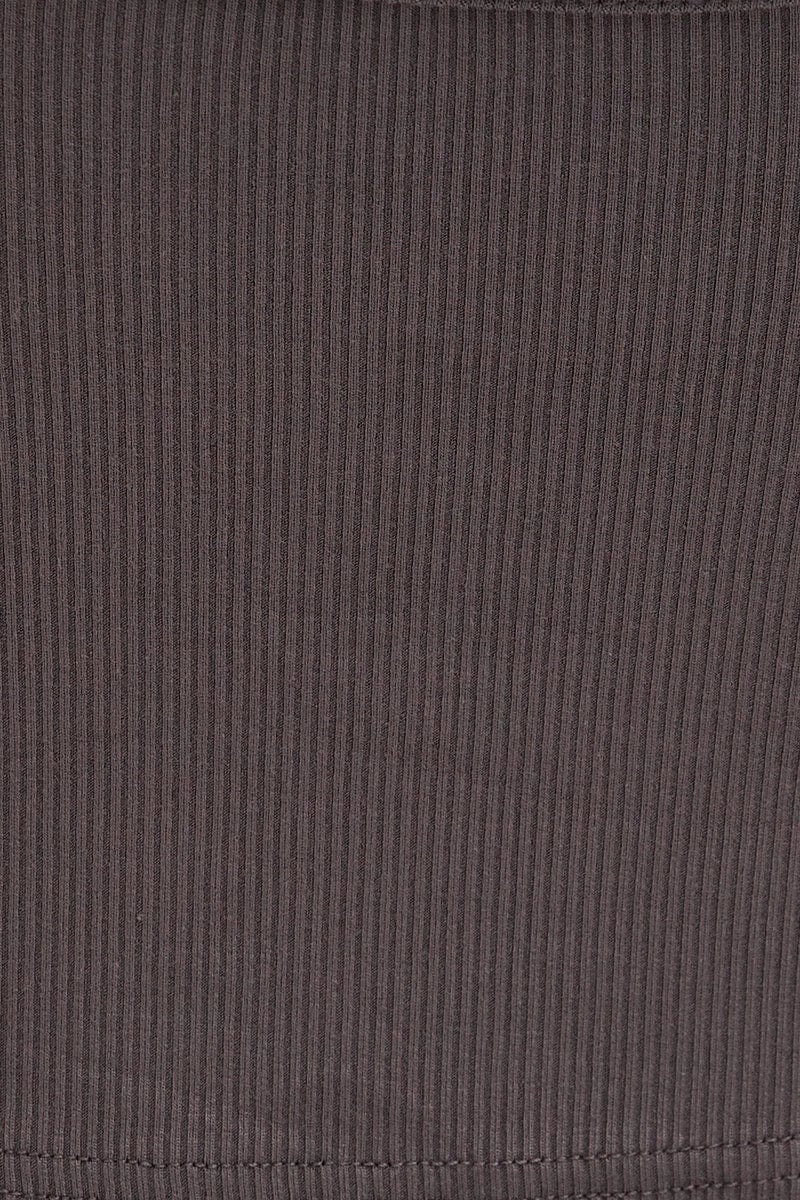 Grey Mesh Patchwork Tank Top Corset Top